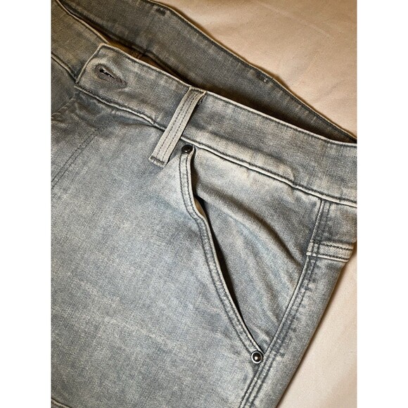 G Star Raw Jeans Men 36x34 Gray 3D Zip Knee Super Slim Moto Biker Faded 5620 - Picture 12 of 16